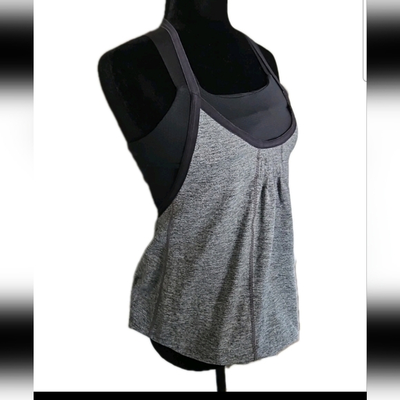 Lululemon Womens Gray Awareness Tank In Static Gray And Black Yoga Top 4 - Picture 4 of 13